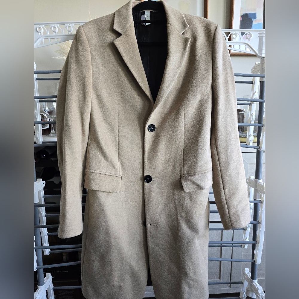 Zara Beige Men's Trench Coat